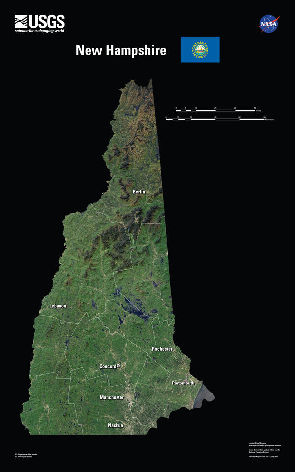 New Hampshire Landsat State Mosaic