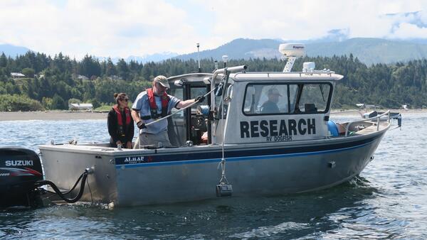 Photo showing collection of sediment samples used for grain size analysis