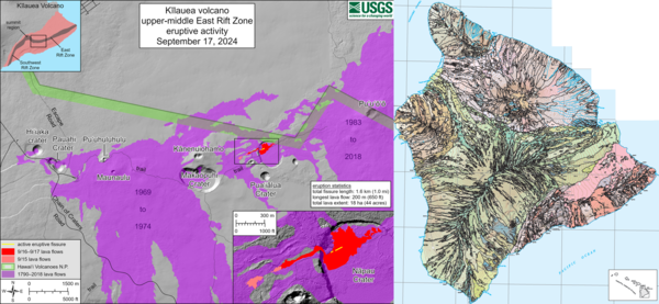 Color graphic showing two geologic maps side by side