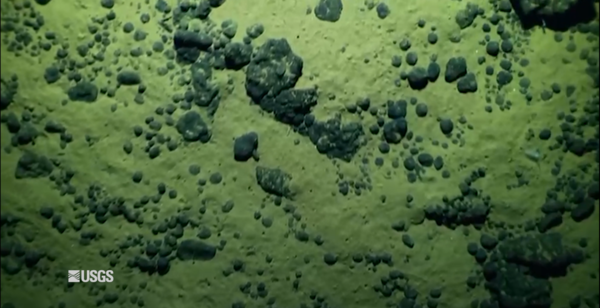 Polymetallic nodules on the seafloor offshore of American Samoa