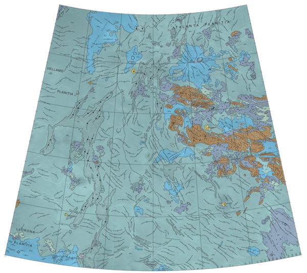 USGS SIM 2870: Geologic map of the Nemesis Tesserae quadrangle (V-13), Venus