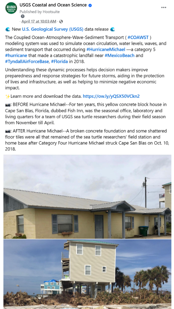 social media post about recent data release