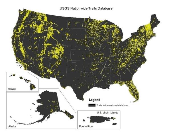 Status of the Nationwide Digital Trails Dataset 