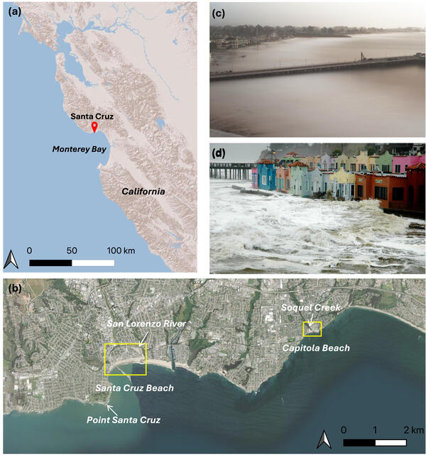 Chart showing study area and recent storm impacts in Santa Cruz County, California
