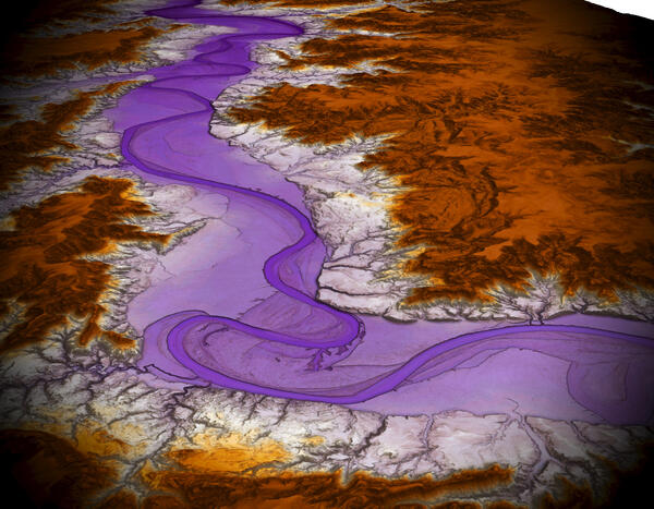 Theodore Roosevelt National Park 3DEP Lidar derived DEM 3D