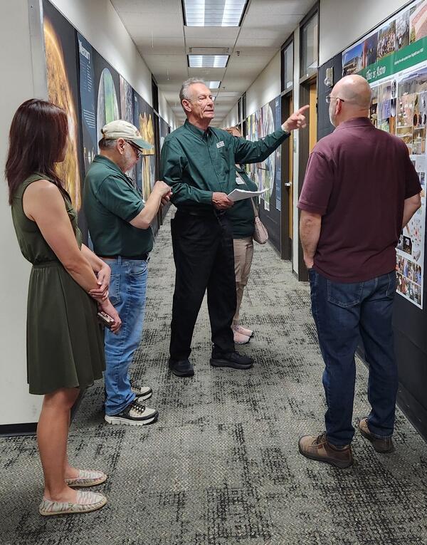Director Ned Mamula discusses Astrogeology activities during the Tour