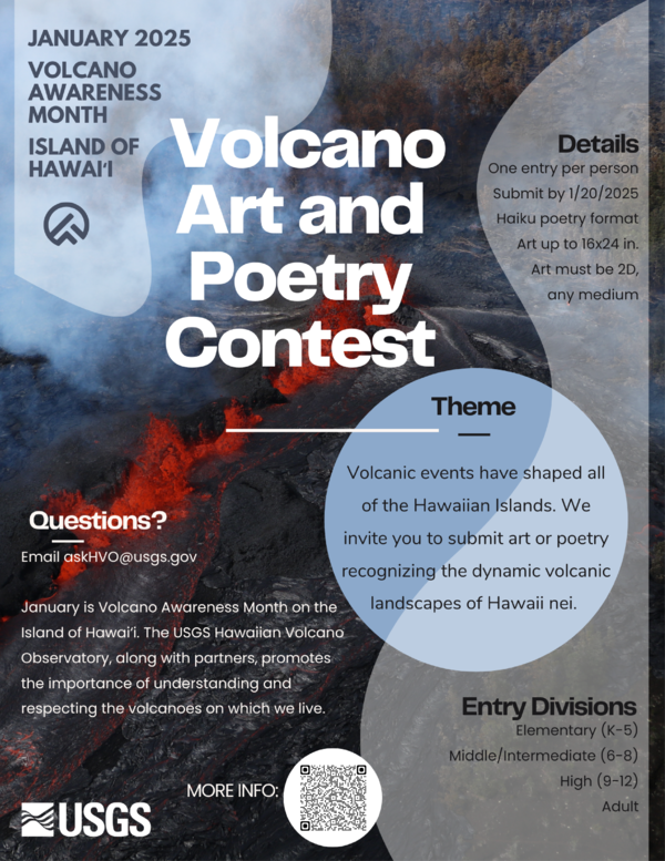 Color graphic with information about art and poetry contest