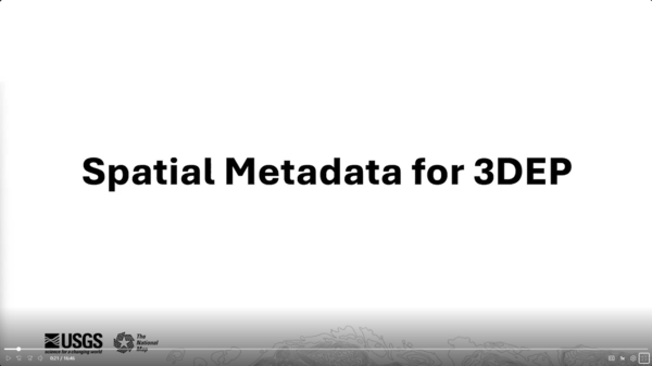Title card of The National Map training video  