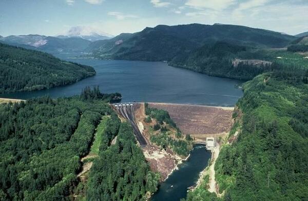 Dam at Yale Reservoir on the Columbia River