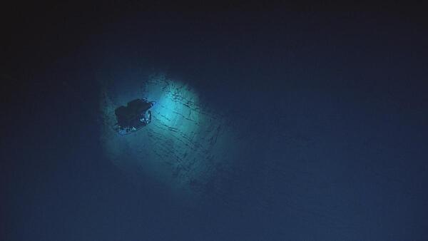 equipment on seafloor lighting it up