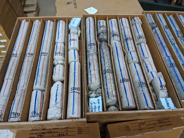 Drill core example September 2021