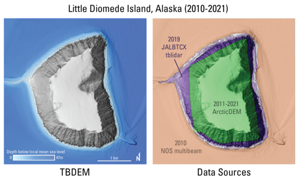 Topo-bathymetric digital elevation model for Little Diomede Island, Alaska