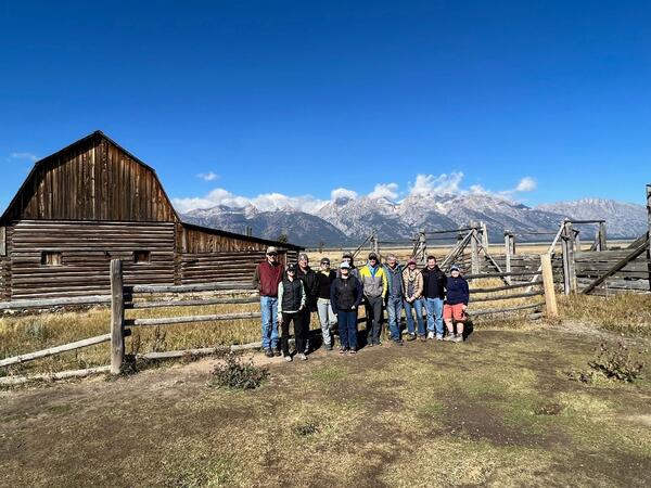 USGS scientists in Grand Teton National Park during field visit