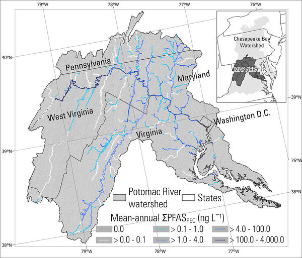 Map of Potomac Watershed