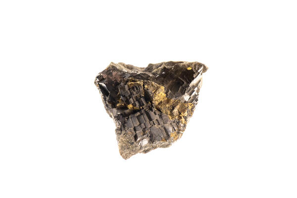 USGS mineral specimen featuring galena and chalcopyrite.