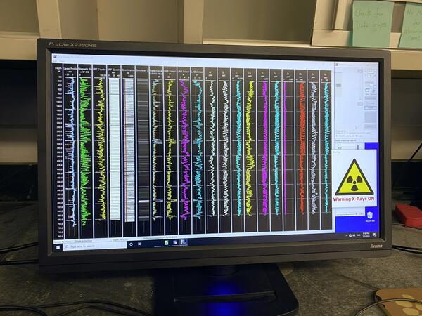 GeoTek MSCL-XZ multi-sensor core logger housed in the BASCORE Lab