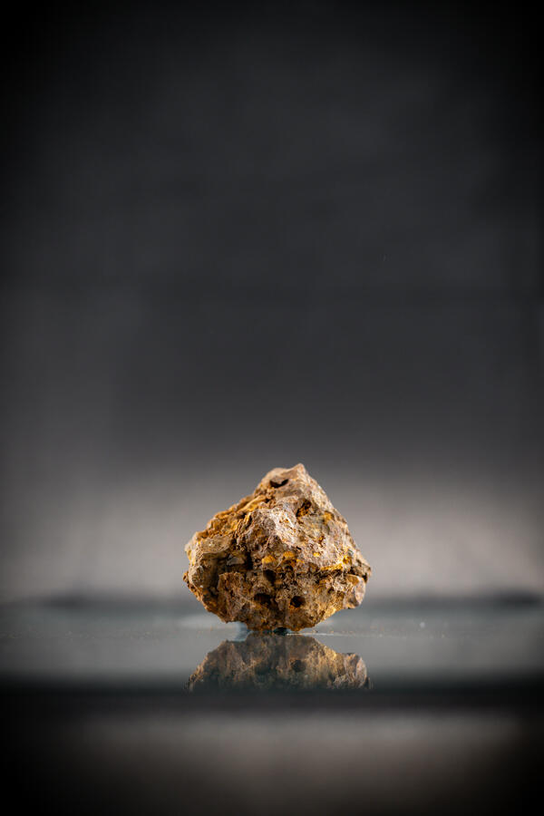 Isolated gold ore specimen from the USGS mineral collection.