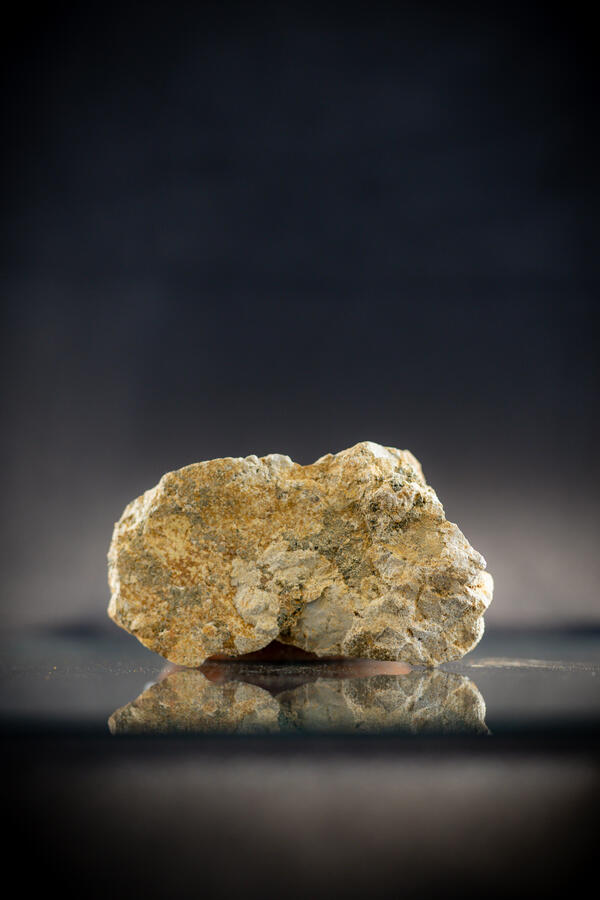 High-definition image showing granular texture and metallic flecks.