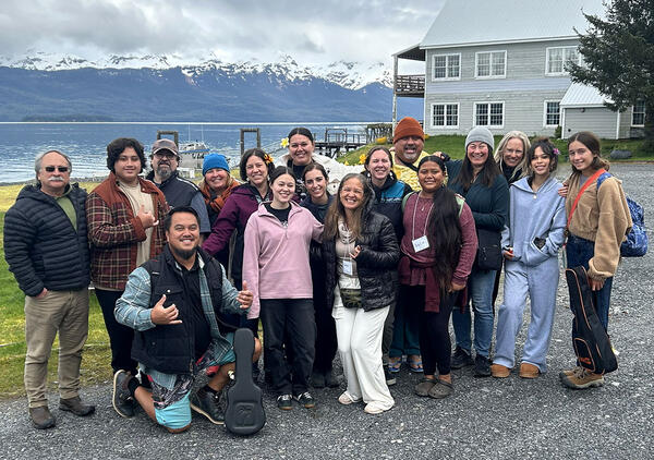 Native Hawaiian and Alaska Native participants and project partners gathered at the Knowledge Exchange in Cordova, Alaska.