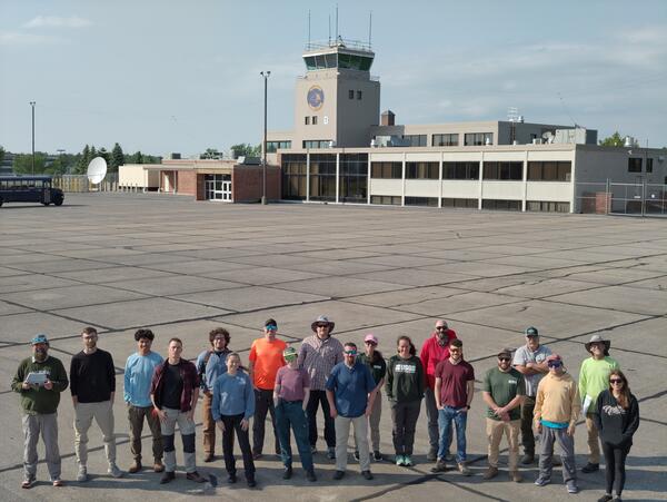 group photo taken outside