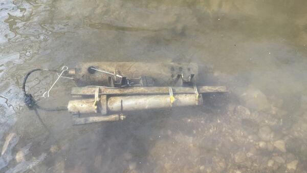 Submerged water quality monitoring equipment