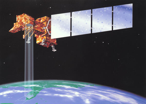 Landsat 7 Scanning the Earth