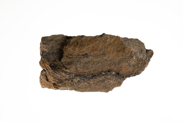 Isolated ore specimen containing lead, zinc, and copper minerals.