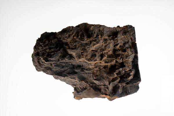 Isolated pyrolusite specimen from the USGS mineral collection.