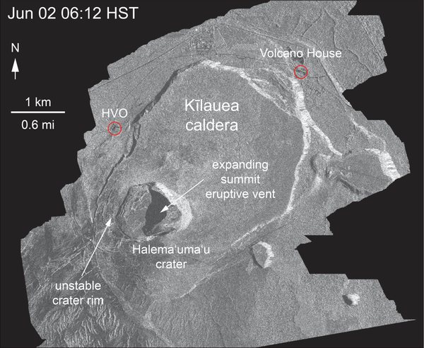 Animated GIF showing change in crater over several days
