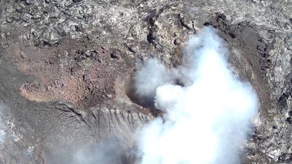 Color photograph of volcanic vent