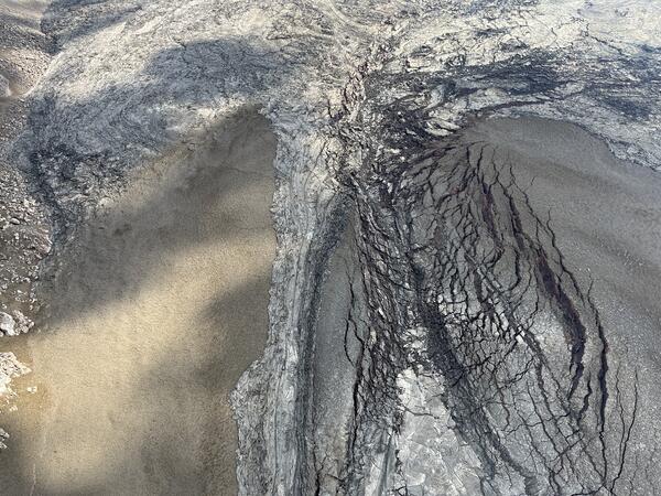 Color photograph of volcanic deposit