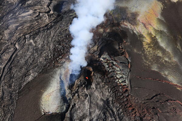 Color image of volcanic vent