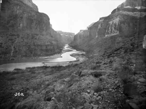 Colorado River Mile 52.8, Nankoweap, Downstream View from River Right, 1890