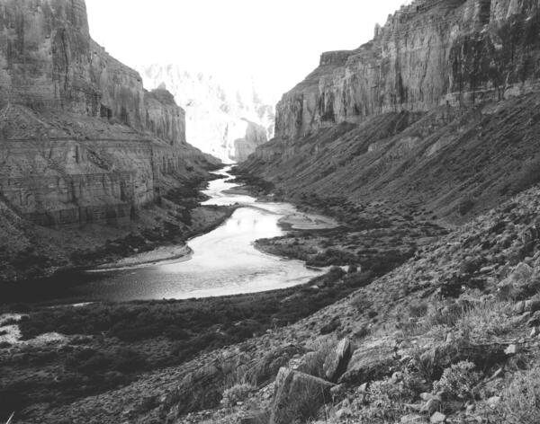 Colorado River, Grand Canyon, River Mile 52.8, Nankoweap, Downstream View from River Right, 2010