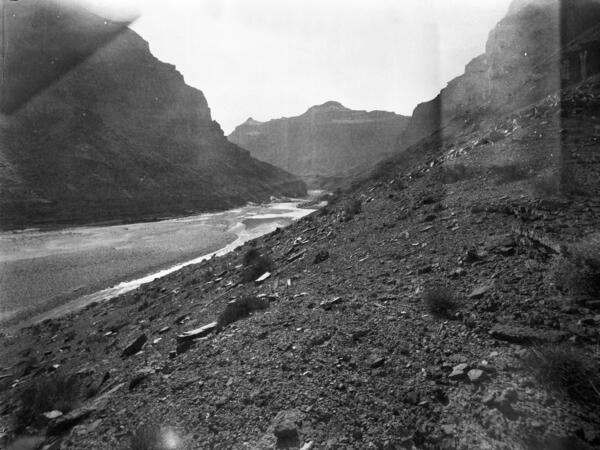 Colorado River, Grand Canyon, River Mile 61.4, Little Colorado River, Downstream View from River Right, 1890