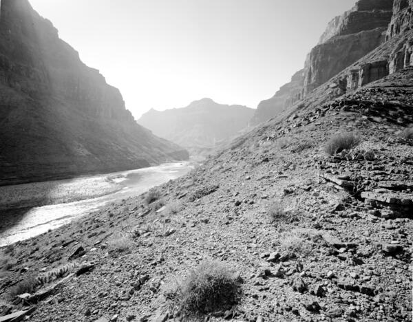 Colorado River, Grand Canyon, River Mile 61.4, Little Colorado River, Downstream View from River Right, 1990