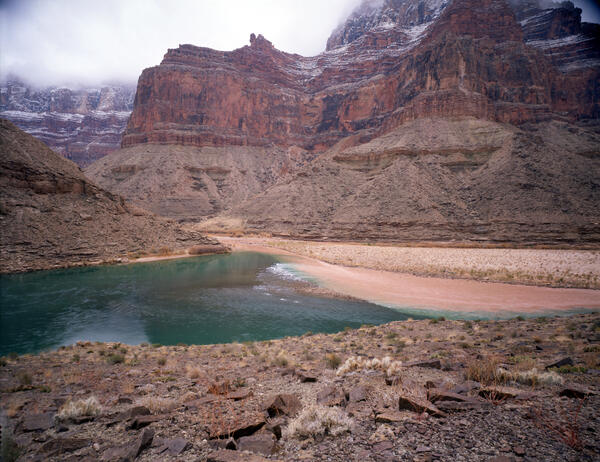 Colorado River, Grand Canyon, River Mile 61.4, Little Colorado River, Across Canyon View from River Right, 1992