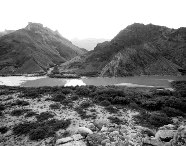 Colorado River, Grand Canyon, River Mile 65.5, Palisades Creek, Across Canyon View from River Left, 2010