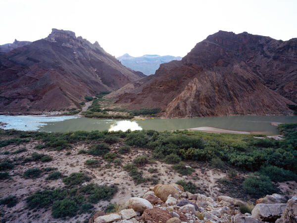 Colorado River, Grand Canyon, River Mile 65.5, Palisades Creek, Across Canyon View from River Left, 2010