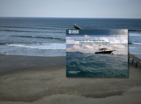 Sandy beach and ocean. Screenshots from Coastal Science Navigator Companion Guide overlaid.