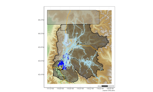Jackson elk migrations near National Elk Refuge