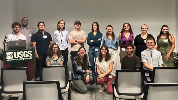 Group photo of 15 interns