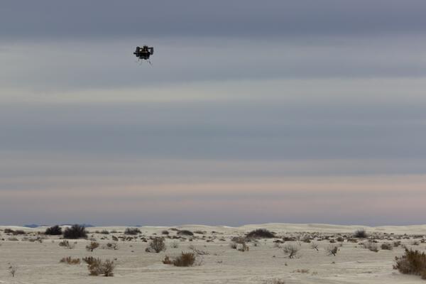 UAS in flight at the White Sands National Monument