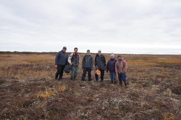 Scientists at the Active Layer Network site in Kotlik, Alaska.