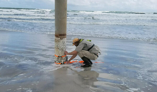 Storm-tide sensor installation
