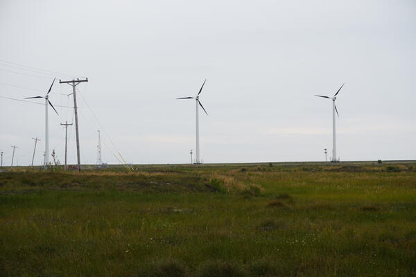Windfarm at Quinhagak, Alaska.