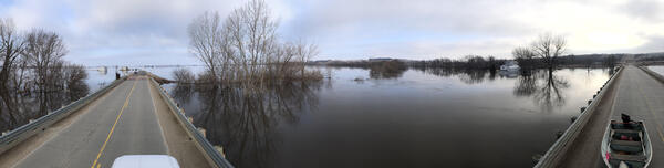 Spring flooding on the Big Sioux River