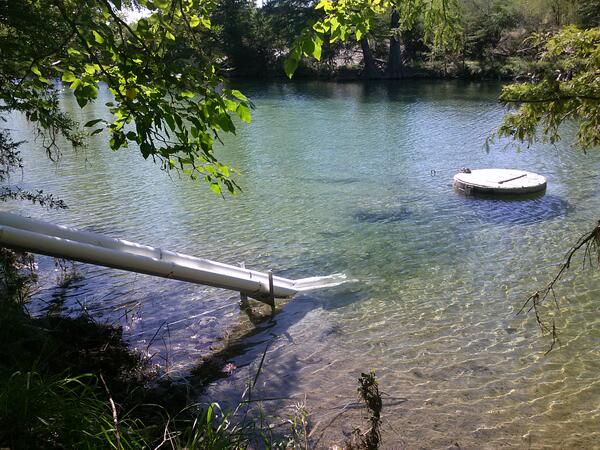 Photograph showing Monitoring equipment at Frio River at Concan, Tex.