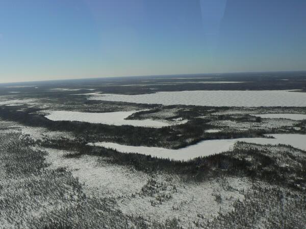Winter landscape in northern Ontario, Canada.