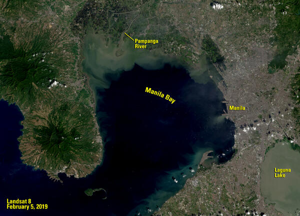 Landsat 8 satellite image of Philippines from February 5, 2019